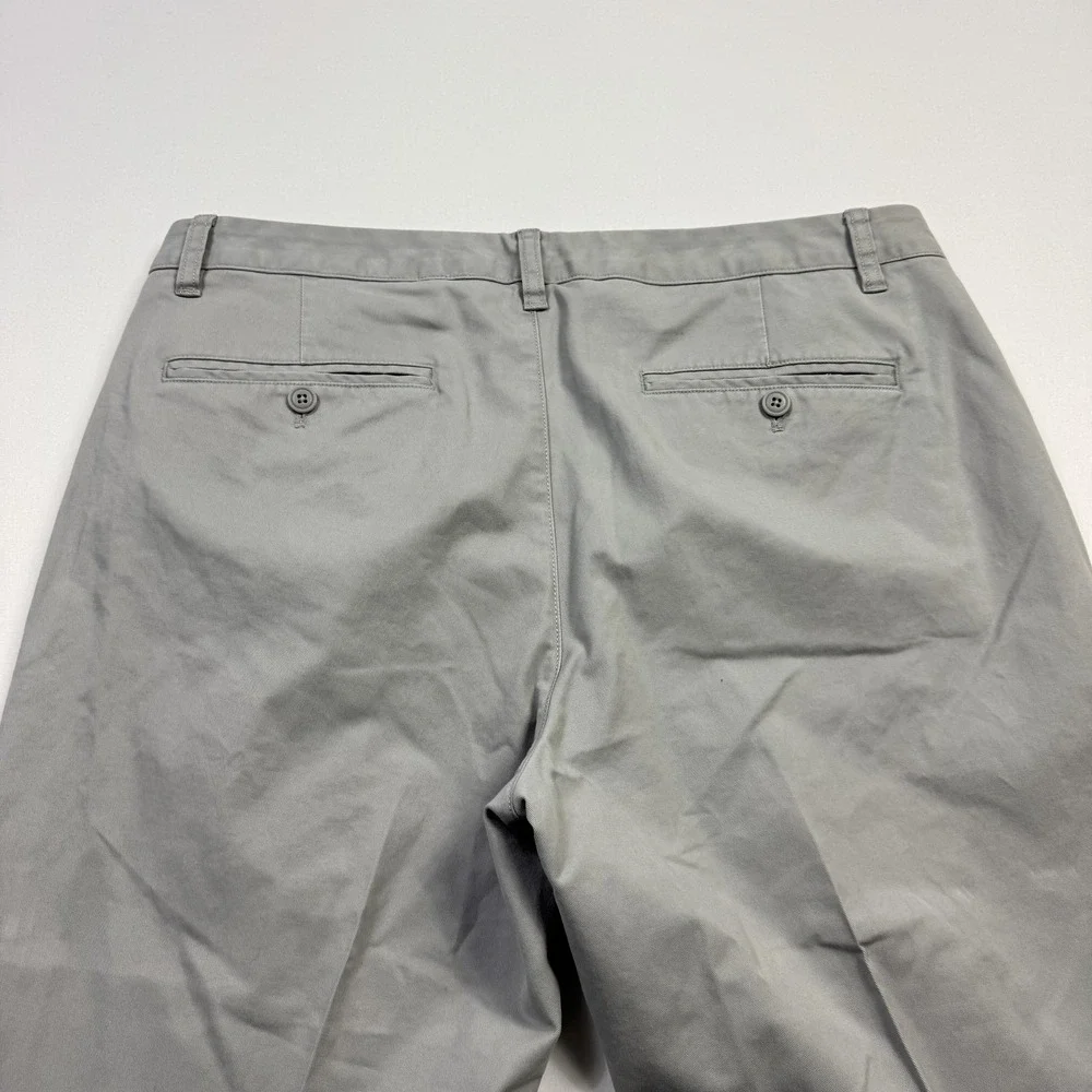 Bonobos Chino Pants Mens 35x30 Gray Stretch Twill Casual Slacks Flat Front